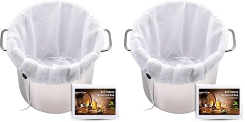 Brew Bags Reusable 3 Pack, Extra Large 26"x22" Fine Mesh Strainer Bag for Home Brewing Hops Grains Wine Beer Making Drawstring Straining Brew in a Bag