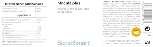 Supersmart - Macula Plus (High Potency Complex) - with Lutein, Zeaxanthin, Astaxanthin
