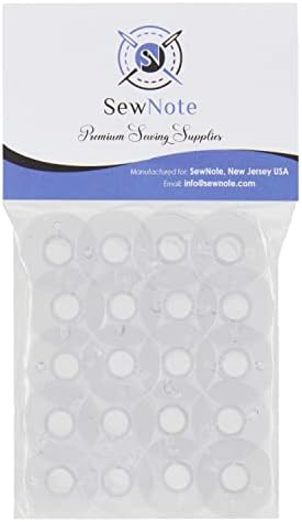 SewNote Bobbins for Janome Sewing Machine - 20 Pack Embroidery Bobbins - Compatible with Janome HD1000, HD3000, Memory Craft, New Home, 2212, 4120QDC