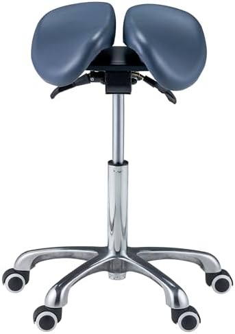 Master Massage Berkeley Ergonomic Split Style Saddle Stool in Royal Blue