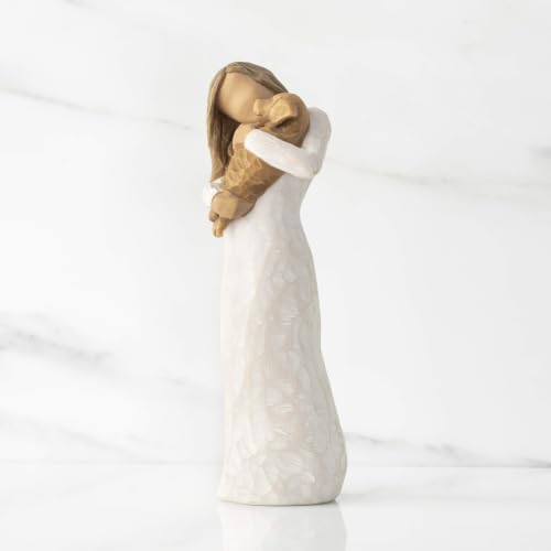 Willow Tree Love My Dog (Light), Sculpted Hand-Painted Figure | Cast from a Susan Lordi Original Carving, Gift for Dog Lovers, Celebrates the Loving Bond Between People and Their Dogs