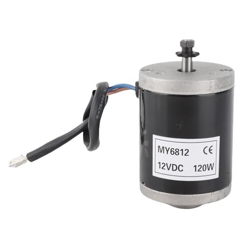 Brushed Motor, MY6812 12V 120W High Speed Small Brush Motor with Belt Pulley Electric Scooter E Accessory