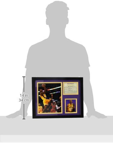 Legends Never Die Kobe Bryant Gold Jersey Framed Photo Collage, 11 x 14-Inch, Black