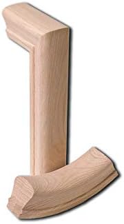 Red Oak 6010-8E 2-1/4 inch Width x 2-3/8 inch Tall Traditional Style Straight Wood Handrail for Stair Remodeling 8 feet Long