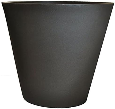 Tusco CR24BK Cosmopolitan Round Planter, 24", Black