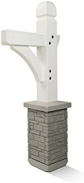 Premium Mailbox Post Set (Cross-Arm, Classic White)