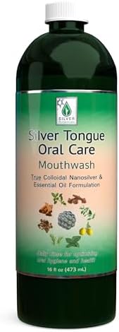 Silver Tongue Oral Care - All Natural Colloidal Silver Mouthwash, 16 oz.