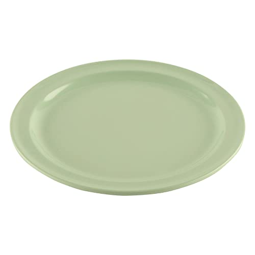 GET 9" Green Supermel Round Dinner Melamine Plate (Set of 12) | Dishwasher safe, Shatterproof, Restaurant service, Great for Entrees, Salads