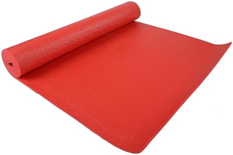 Fitvids All Purpose 1/4-Inch High Density Anti-Tear Exercise Yoga Mat with Carrying Strap, Multiple Colors
