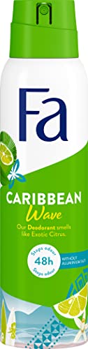 Fa Deodorant 5 Ounce Spray Caribbean Lemon (Green) (150ml)