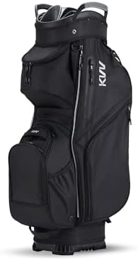 KVV Top-Moded Organizer Cart Bag, Premium Silent Golf Bag with Dual Handles, 14 Club Locking Slots for Men