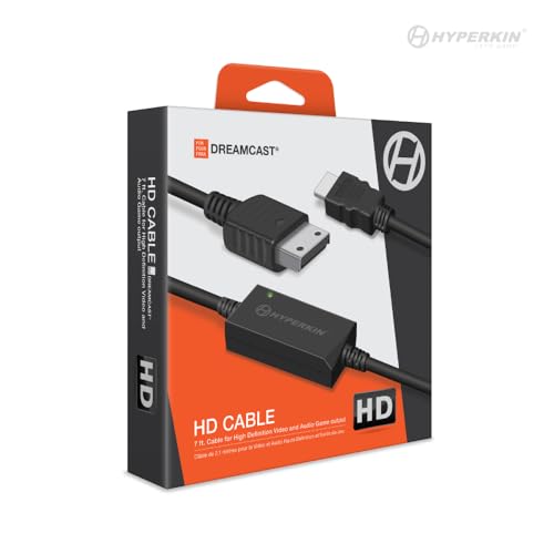 Hyperkin HD Cable for Sega Dreamcast – High-Definition Video & Audio, 480p Output, 7-Foot Length, Compatible with All Dreamcast Models