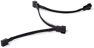 SilverStone Technology SST-CPF02-USA PWM Fan Splitter One to Three in Black Sleeved Design CPF02-USA