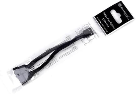 SilverStone Technology All Black Sleeved 1-to-2 Sleeved PWM Fan Splitter Cable (CPF01)