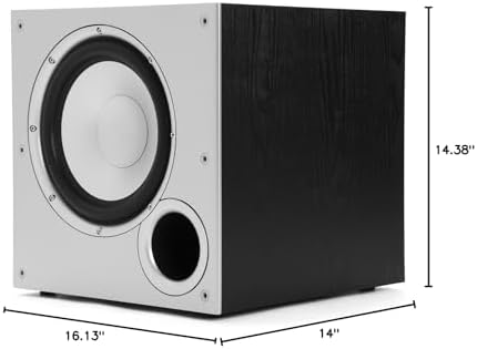 Polk Audio PSW10 10" Subwoofer, Big Bass Compact Design, Up to 100 Watts