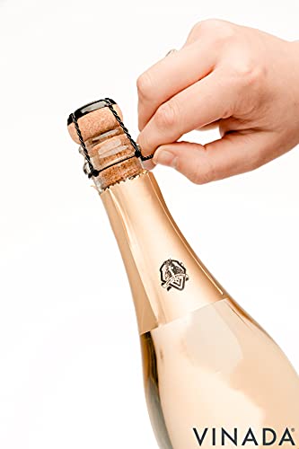 VINADA - Sparkling Gold - Zero Alcohol Wine - 750 ml (8 Glass Bottles)