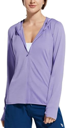 baleaf Women's Sun Protection Hoodie Jacket UPF 50+ Full Zip with Pocket