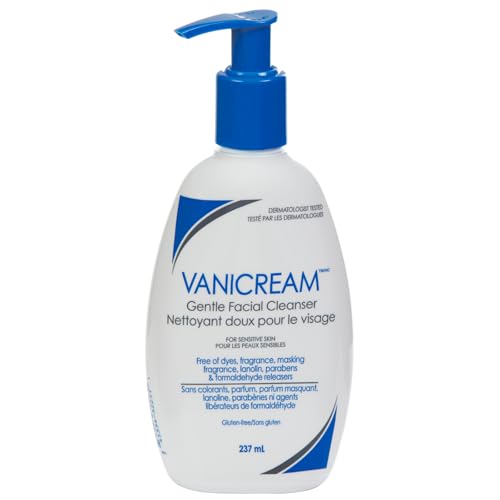 Vanicream Gentle Facial Cleanser for Sensitive Skin, 8 Oz (Pack of 3), Unscented, 24 Fl Oz