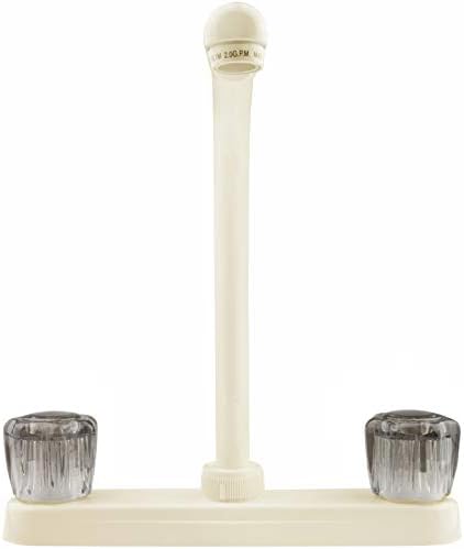 Dura Faucet DF-PK210S-BQ RV Hi-Rise Kitchen Sink Faucet (Bisque) | Tall spout with smoked acrylic knobs makes filling big pots easy.