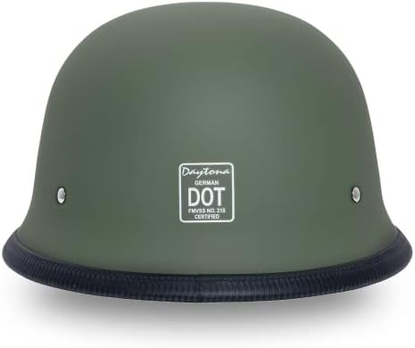 Daytona Half Shell German Motorcycle Helmets, DOT Approved for Superior Safety and Style – Comfortable, Durable, and Perfect for Riders Who Want a Retro Look with Modern Protection Standards