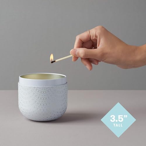 Capri Blue Scented Candle with Muse Tin Holder - Luxury Candles for Home Scented with Tropical Fruits & Sugared Citrus - Long Lasting Soy Wax Blend