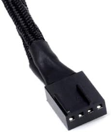 SilverStone Technology All Black Sleeved 1-to-2 Sleeved PWM Fan Splitter Cable (CPF01)