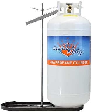Flame King Dual RV Propane Tank Cylinder Rack for RVs and Trailers for 40lb Tanks - KT40MNT (Tanks Sold Separately)