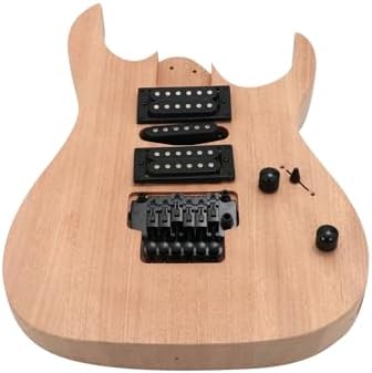 DIY Electric Guitar Kit Beginner Kit 6 String Right Hand JS Series | Mahogany Body, Mahogany Neck, Rosewood Fretboard, Black Hardware