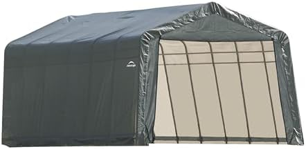 ShelterLogic 72444 Green 12'x24'x8' Peak Style Shelter