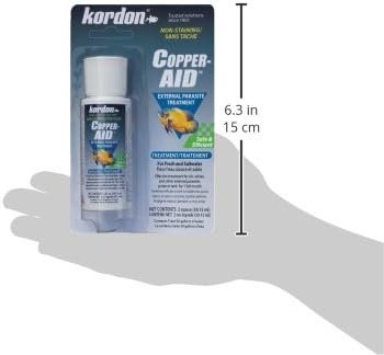 Kordon Copper-AID External Parasite Treatment for Aquarium Fish – Cures Ich, Velvet, and Parasites on Freshwater and Saltwater Fish, 2-Ounces