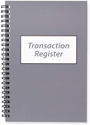 Side Spiral Bound Slate Gray Checkbook/Transaction Register