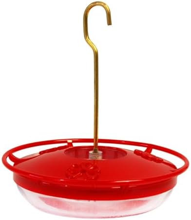 Aspects 430 Hummzinger Highview Mini Hummingbird Feeder, Red/Clear, 8 oz