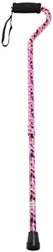 PCP Adjustable Cane, Offset Handle, Foam Grip, Wrist Strap, Lightweight Aluminum, Hunter Camouflage Pattern