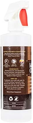 Amazing Leather Cleaner/Conditioner/Deodorizer | Powerful, Natural Enzyme Cleaner | USA Made | Great for Leather & Vinyl, Furniture, Boots, Purses