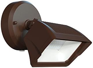 Defiant 1-Light Integrated LED Outdoor Bronze Dusk to Dawn Security Flood Light