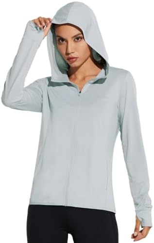 baleaf Women's Sun Protection Hoodie Jacket UPF 50+ Full Zip with Pocket
