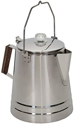 Stansport Stainless Steel Percolator Coffee Pot 9 Cups (276-9), Silver
