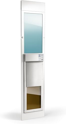 Power Pet Automatic Sliding Glass Patio Pet Door by High Tech Pet - Pet Operated Dog Door, Heavy-Duty Aluminum Frame (75" - 80 1/4"), High Security