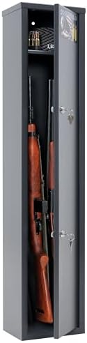 Buffalo 1115 Gun Rifle Safe Storage Cabinet Key Lock with Separate Shelf for Handguns Ammo