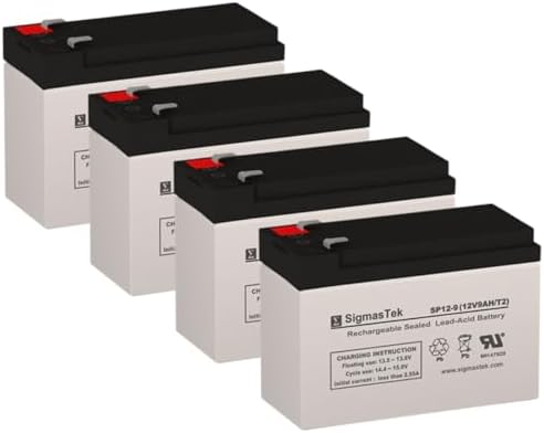 SigmasTek SP12-9 - 12V 9AH F2 SLA Battery - Replaces: Universal Power UB1290 (40748), UB1280HR (D5785), B&B Battery BP8-12, HR9-12, Vision CP1290, Yuasa NP9-12