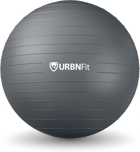 URBNFit Exercise Ball - Yoga Ball for Workout Pregnancy Stability - AntiBurst Swiss Balance Ball w/ Pump - Fitness Ball Chair for Office, Home Gym
