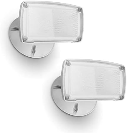 LUTEC 2 Packs 14W LED Flood Light Outdoor, 1300LM 5000K Single-Head Floodlight