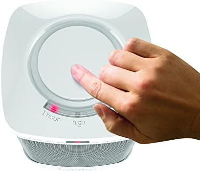 Lasko Electric Ceramic Space Heater for Bathroom - 8” - CD08200 - White | ALCI Safety Plug, Portable, 2 Heat Settings, Simple Heat Button, Overheat Protection, Cool Touch Housing, 1500W
