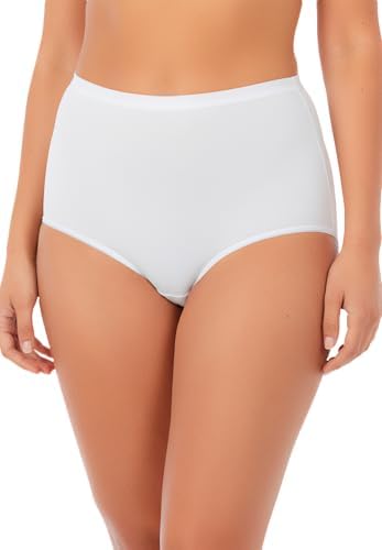 Comfort Choice Plus Size 5-Pack Classic Silky Nylon Brief