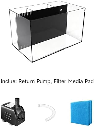 Empire USA - 24 Gallon All-in-One Aquarium Kit, Rimless Low Iron Glass AIO Saltwater & Freshwater Fish Tank
