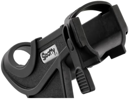 Scotty 0280-BK Rod Holder, Baicaster/Spinning, Black W/0241 Side/Deck Mount
