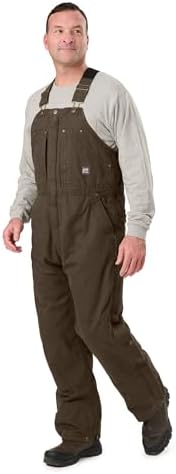 Berne Men's Heartland Insulated Washed Duck Bib Overall