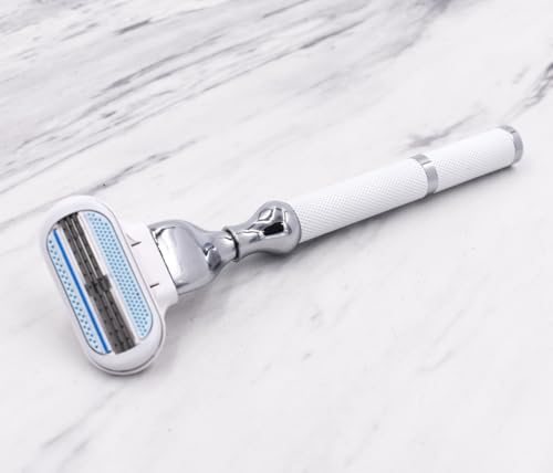 Parker Women's Gillette Venus Compatible Razor, Textured Brass Handle