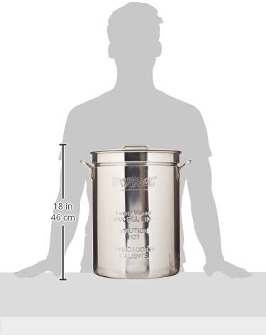 Bayou Classic 1118 32-qt Stainless Turkey Fryer Features Vented Lid Perforated Poultry Rack 12-in Stainless Fry Thermometer 2-oz Seasoning Injector