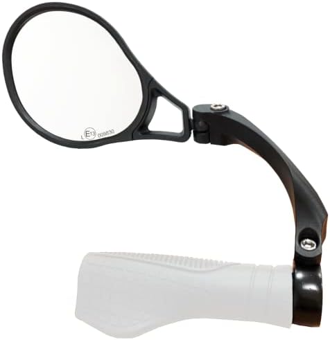 Hafny E13 Approved E-Bike Mirror, Large Surface Bar End Bike Mirror, HD Automotive Glass Bicycle Mirror, Safe Blast-Resistance Cycling Mirror